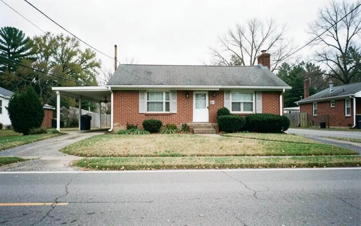 Modest brick ranch home with a carport in Tupelo, Mississippi