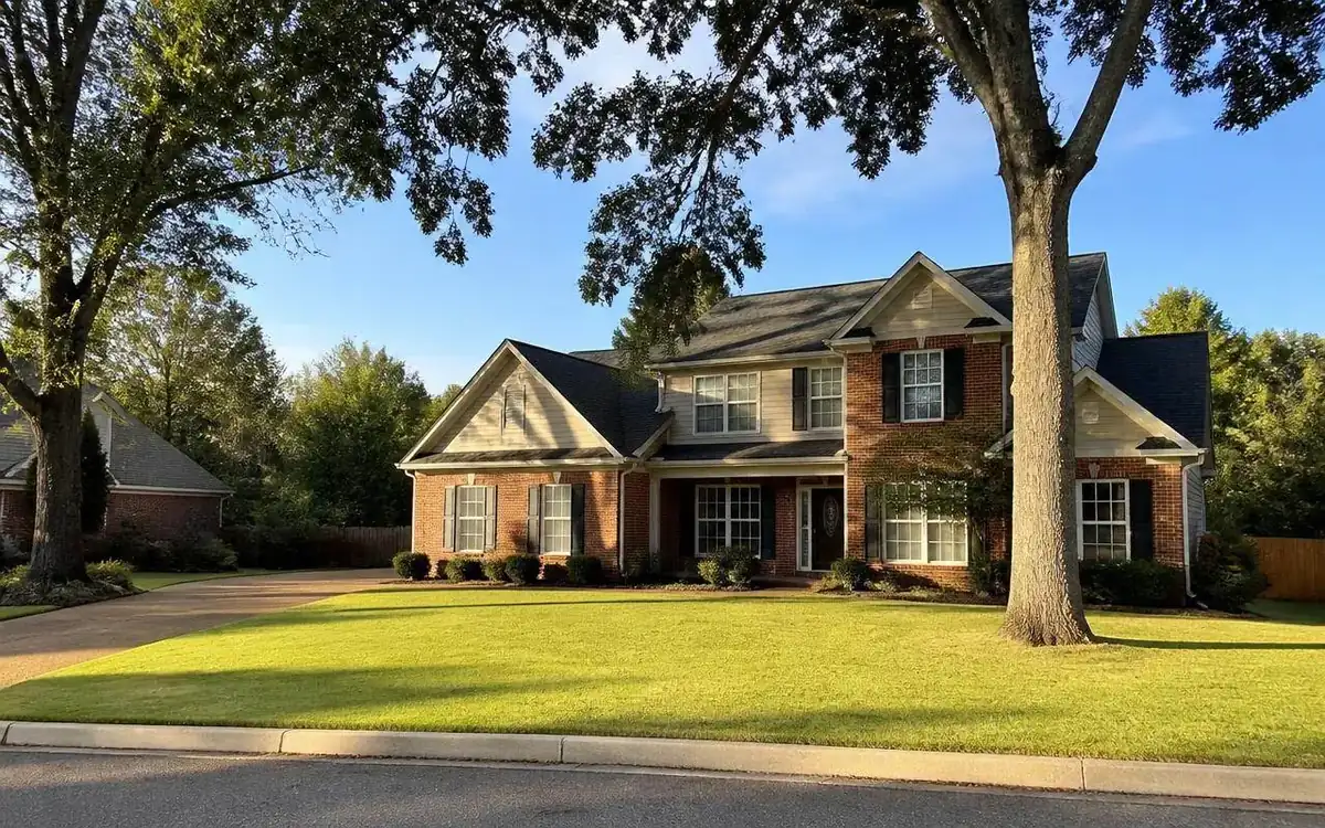 Larger two-story brick and siding home in Tupelo, Mississippi